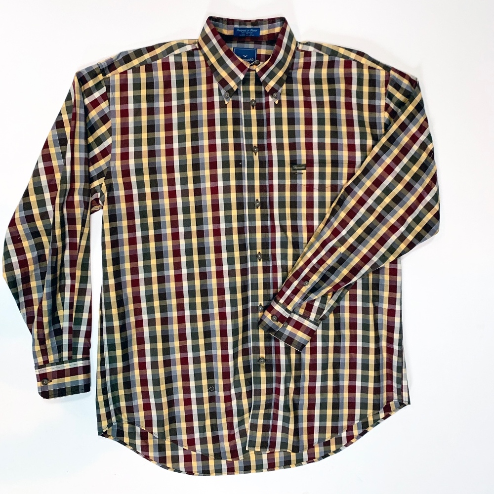 Faconnable Size M Checked Shirt.  New without tags